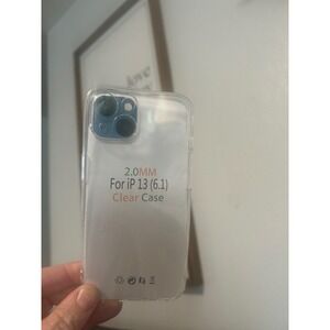 Clear iPhone 13 Case 2.0mm Slim Transparent TPU Protective Cover 6.1 Inch